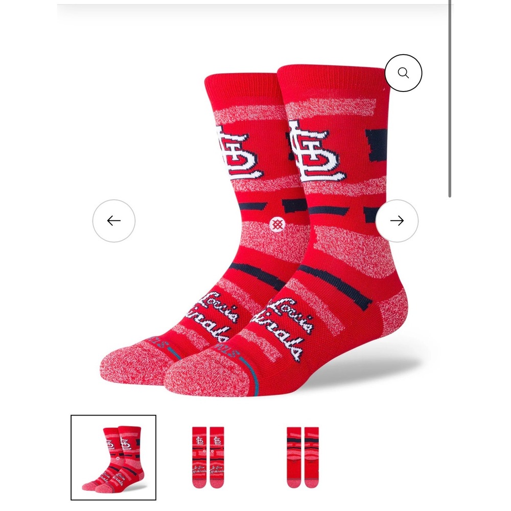 Stance MLB Squeeze St. Louis Cardinals Men's Crew Socks Large 9-13 Red New